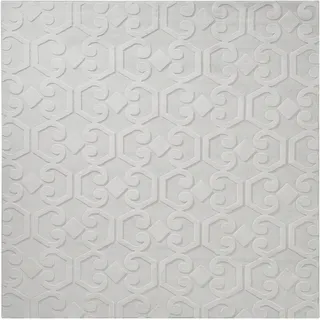 Beliani Gannett Teppich 160 x 160 cm Hellgrau