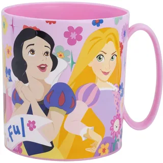Stor Disney Prinzessinnen Kinder Kunststoffbecher 390ml - Mikrowellengeeignet, Bruchfest und Wiederverwendbar für Kinder