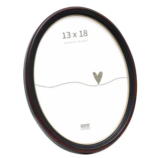 Deknudt Oval schwarz/braun 13x18 cm 2er Set