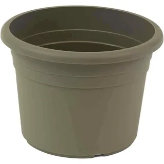 Blumentopf CILINDRO Ø40 26cm hoch taupe rund mit Bodenlöchern Pflanzkübel neu