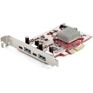 Startech StarTech.com USB-C PCIe Karte mit 4 Ports - 10 Gbit/s USB PCI Express Erweiterungskarte mit 2 Controllern - 2X USB-C & 2X USB-A Ports - USB 3.1 Schnittstellenkarte - Full Profile