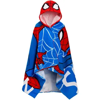 SPIDER-MAN-Man-Kapuzenhandtuch, 100% Baumwolle, Dress Up Avengers Poncho, Kinder-Badetuch, Strandtuch, Badetuch, Jungen-Wickelmantel