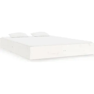 vidaXL Massivholzbett Weiß 180x200 cm - Weiß