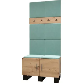Garderobe ARTIN Set 4 mit gepolsterten Paneelen Industrial Design