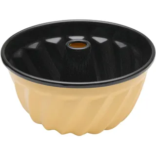 Riess, 0631-026, Gugelhupfform, 18cm, Emaille, GOLDGELB, LBH 19.6x19.6x9.7 Gewicht 0,465kg, Backform