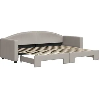 vidaXL Tagesbett Ausziehbar Taupe 80x200 cm Stoff - Taupe