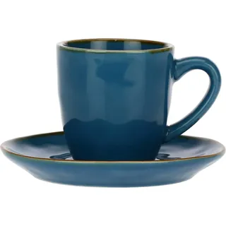 Rose&Tulipani Set mit 6 Espressotassen 90 ml R134100015Z - Dunkelblau