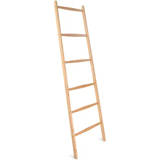 Navaris Handtuchleiter Holz Leiter aus Bambus - Bambusleiter für Handtücher Kleidung Accessoires - Holzleiter für Bad Garderobe Schlafzimmer