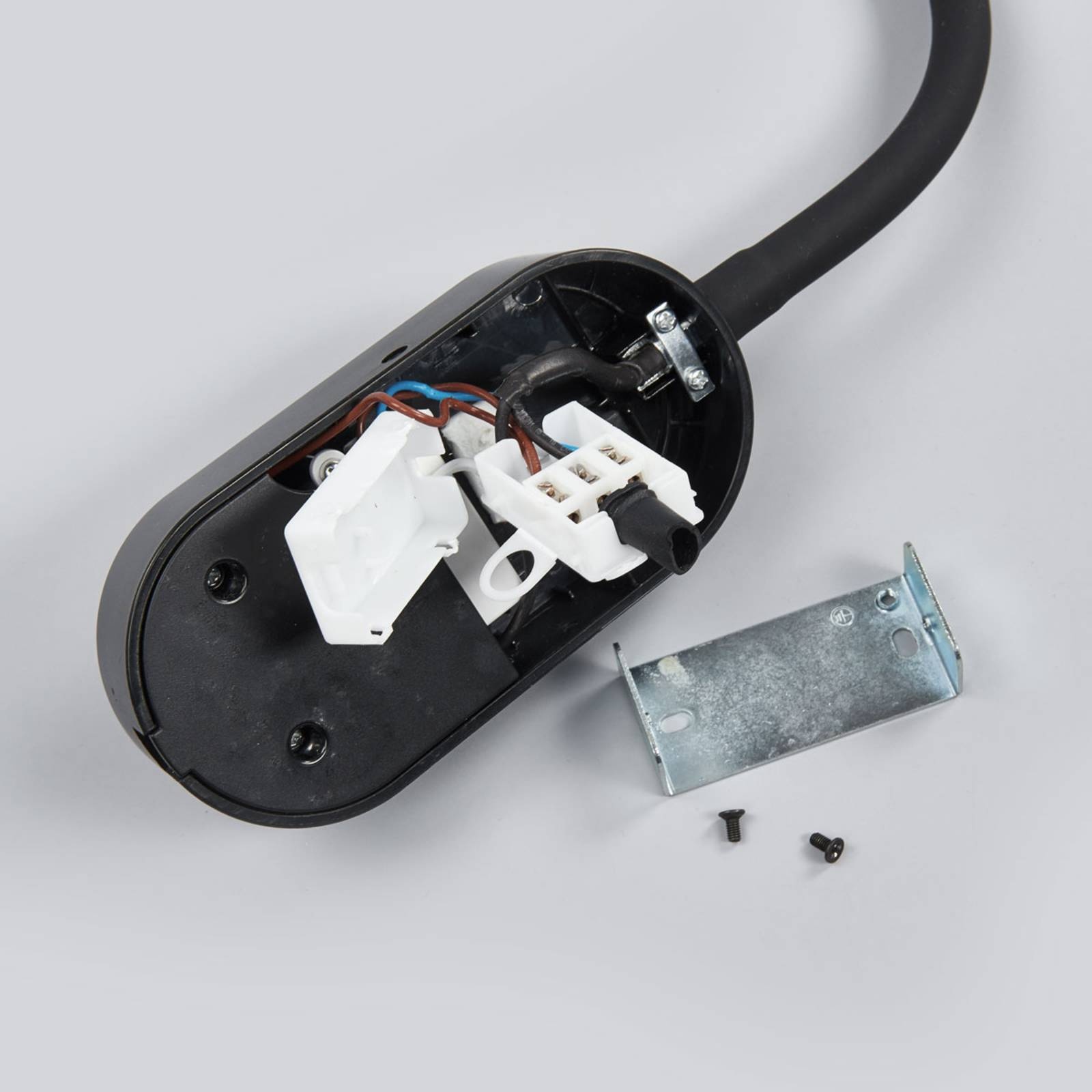 Bild von LED-Wandlampe Enna, schwarz, Schalter, USB-Anschluss