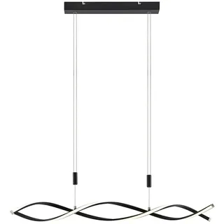 Lindby LED Welina dimmbar (Modern) in Schwarz aus Metall (1 flammig,) Wohnzimmerleuchte