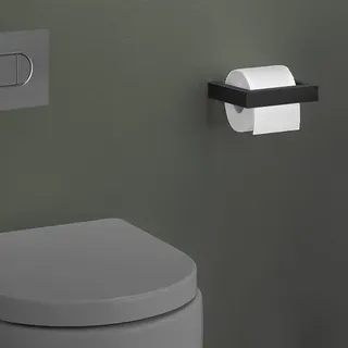 Zack Linea Toilettenpapierhalter schwarz