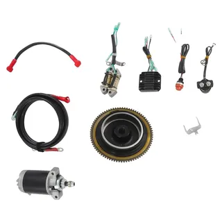 Außenbordstarter-Kit, Elektrostarter, Komplettmontagepaket, Komplettset