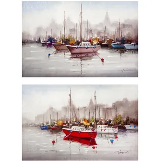 ENCUENTRA TU ESTILO Leinwandbild 2 er Set Boats