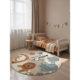 HANSE HOME Savanna Kinderteppich Ø 160 cm Creme/Mulitfarben