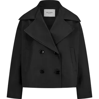 Jackenblazer NICOWA "CASLIWA", Damen, Gr. 40, schwarz, Obermaterial: 49% Baumwolle CO. 39% Polyester PES. 12% Polyamid PA. Futter: 49% Baumwolle CO. 39% Polyester PES. 12% Polyamid PA. 49% Baumwolle CO. 39% Polyester PES. 12% Polyamid PA., uni, regular fit, V-Ausschnitt, Blazer Jackenblazer, Oversized Fit