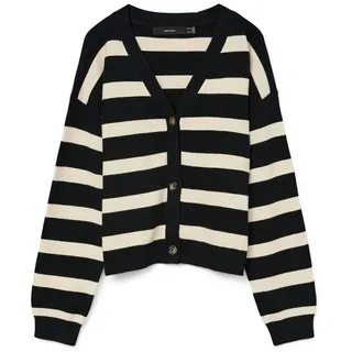 Vero Moda Strickjacke »VMSABA FULL NEEDLE LS V-NECK CARDI NOOS«, schwarz