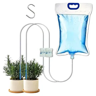 Baumbewässerungsbeutel 5,2 L - Gartentropfbewässerungssack - Transparent Justierbar für Gewächshaus, Keimung, Blumenbeet, Arbeitsplatz, Urlaub, Balkon, Bäume, Innenbereich, Hochbeet