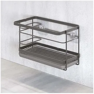 Metaltex Spülbecken Organizer LAVA Line, für die Wand, ohne Bohren, schwarz