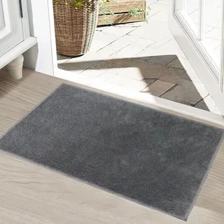 HiChiclife Türmatte 80x120 cm Dunkelgrau – Große Schmutzfangmatte Waschbar – rutschfest durch TPE – Fußmatte für Innenbereich, Haustür, Büro oder Gewerbe – Ideal für Familien mit Haustieren