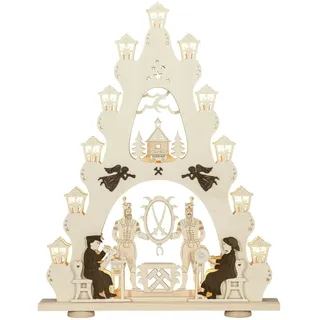 Lichterspitze Erzgebirge Natur mit elektrischer Beleuchtung 52x67x6cm Bergmotiv