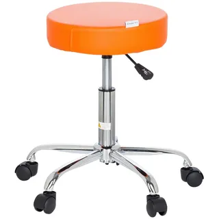 Mid.you Bürohocker , Orange, Chromfarben , Textil , Drehkreuz , 57x45x57 cm , Büromöbel, Bürostühle, Bürohocker