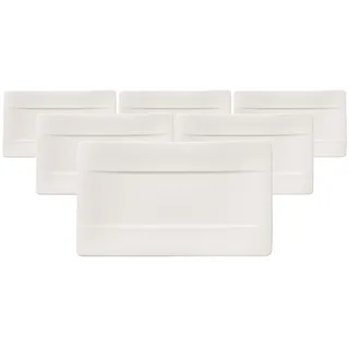 Villeroy & Boch Speiseteller »Sushi-Teller Modern Grace 24 x 14 cm 6er Set weiß«, weiß