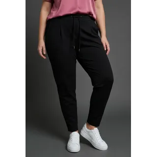 Jogger Pants LAURA SCOTT CURVE "Große Größen", Damen, Gr. 54, N-Gr, schwarz, Milano Rib, Obermaterial: 65% Viskose, 30% Polyester, 5% Elasthan, Basic, figurumspielend knöchellang, Hosen Jogger Pants, im sportiven Look aus formstabilem, elastischem Stoff
