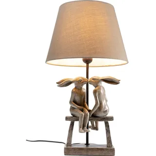 Kare Tischleuchte Bunny Love, Gold/Braun, 53x31x31 cm, Nachttischlampe, Tischlampe, Schreibtischlampe, Hasenleuchte, Leuchtmittel nicht inklusive, Wohnzimmer