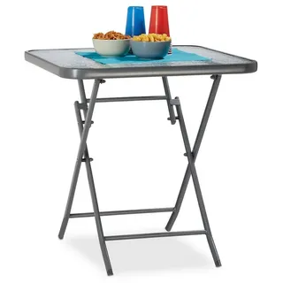 Relaxdays Bistrotisch 70 x 70 x 11 cm Grau