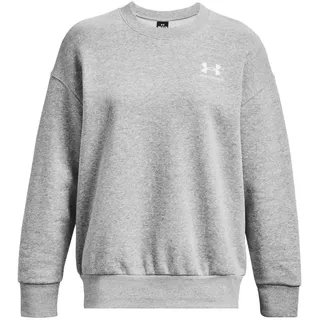 Under Armour Essential OverSized Fleece Shirt Damen 012 mod gray light heather/white XS