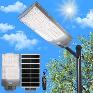 Solar Straßenlampe Straßenlaterne Solarleuchte mit Bewegungsmelder Fernbedienung