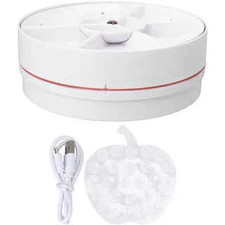 Tragbarer Mini-Geschirrspüler für Zuhause, kleine, installationsfreie Obst- und Gemüsewaschmaschine, kabelloser Geschirrspüler, Rot - Rot