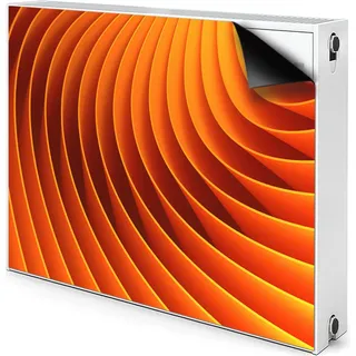 Magnet Heizung Verkleidung Abdeckung Heizung Heizkörperabdeckung 90x60 cm - Orange, Wellen