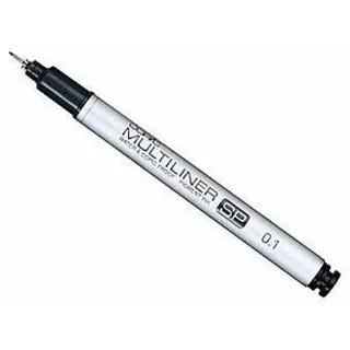Copic Multiliner SP 0,1 mm, Black, Aluminium Fineliner mit einer feinen Spitze und wasserbeständiger Pigmenttinte