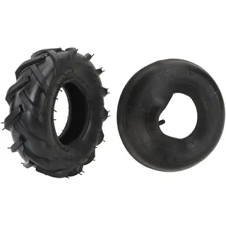 13x5,00-6 Außenreifen und Schlauch, Geländereifen und Schlauch mit Gebogenem Ventilschaft, Gummi-Ersatzreifenschläuche für Garten-UTV-ATV-Anhänger, Schneefräse, Schneefräse,