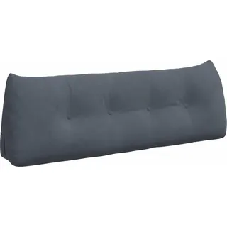 vidaXL Rücken Kissen Dunkelgrau 140 x 24 x 50 cm Samt - Grau