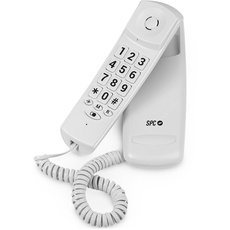 SPC Original Lite 2 – Kompaktes und benutzerfreundliches Festnetztelefon für den Schreibtisch oder die Wand, Signallicht, 10 indirekte Speicherplätze, große Tasten, Wahlwiederholung - Weiß