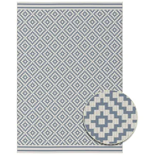Primaflor In- und Outdoorteppich ELDORADO - Quadra - 120x170cm - Vintage Muster Außenteppich ideal als Terrassenteppich & Balkonteppich