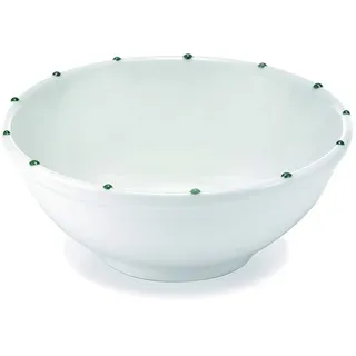 Zafferano Striche - Porzellan-Salatschüssel, Durchmesser 210 mm, Farbe Poisgrün, spülmaschinenfest bis 60° - Set 2 Stück