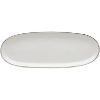 van Well Servierplatte "Platte Urban, 34 x 12,5 cm, 4 Stück" spülmaschinen- und mikrowellengeeignet, creme