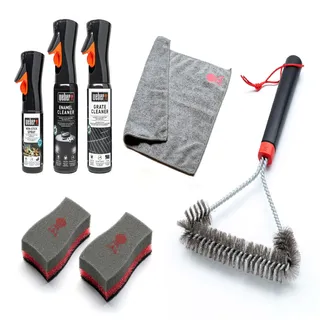 Weber Reinigungs-Set One Size Mikrofaser silber