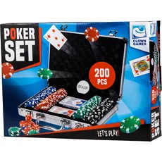 Clown games Poker Set Alu Koffer 200 Teilig