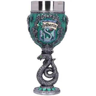 Nemesis Now Harry Potter Slytherin Hogwarts House Collectable Goblet, Harz, Grün Silber, 1.25 picometer