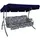 Hollywoodschaukel Blau 3-Sitzer