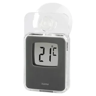Hama Fensterthermometer 7,5 x 4,6 cm Grau