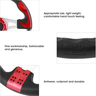320 mm/12,5 Zoll Auto-Sportlenkrad mit Hupenknopf Universal Auto Modified PartsRed