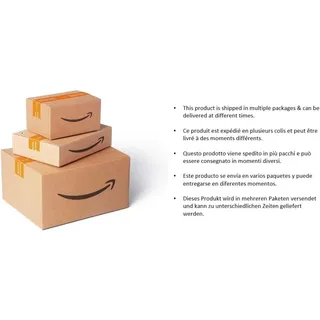 Forte Sirius Crown Bett 260 270, modernes Doppelbett, Bett mit 2 Nachtkommoden, 1-türig, 2 Schubladen, Holzwerkstoff, Stabeiche/Schwarzeiche Holzdekor, 266,8 cm breit x 119,7 cm hoch x 234,5 cm tief