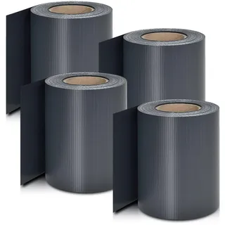 Juskys Sichtschutzstreifen 3500 x 19 cm grau PVC 4 St.