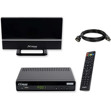 Bild COMAG SL65T2 DVB-T2 Receiver, Freenet TV (Private Sender in HD), PVR Ready, Full-HD, HDMI, SCART, Mediaplayer, USB 2.0, 12V tauglich, 2m HDMI Kabel und DVB-T2 Zimmerantenne