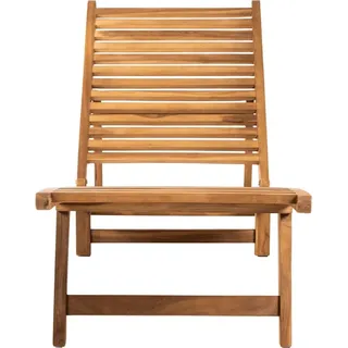 vidaXL Sonnenliege Massivholz Teak - Braun